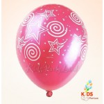 韓國星星橡膠水晶色氣球5個套裝(不包括氦氣)